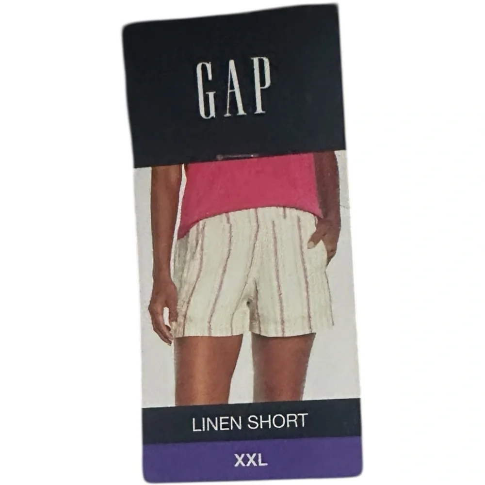 Gap Linen Shorts Dotted Sun Stripe Multicolor NWT Size XXL